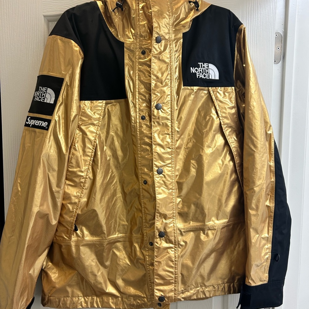 ☆ Supreme The North Face GOLD Metallic Mountain Parka Jacket TNF SS18